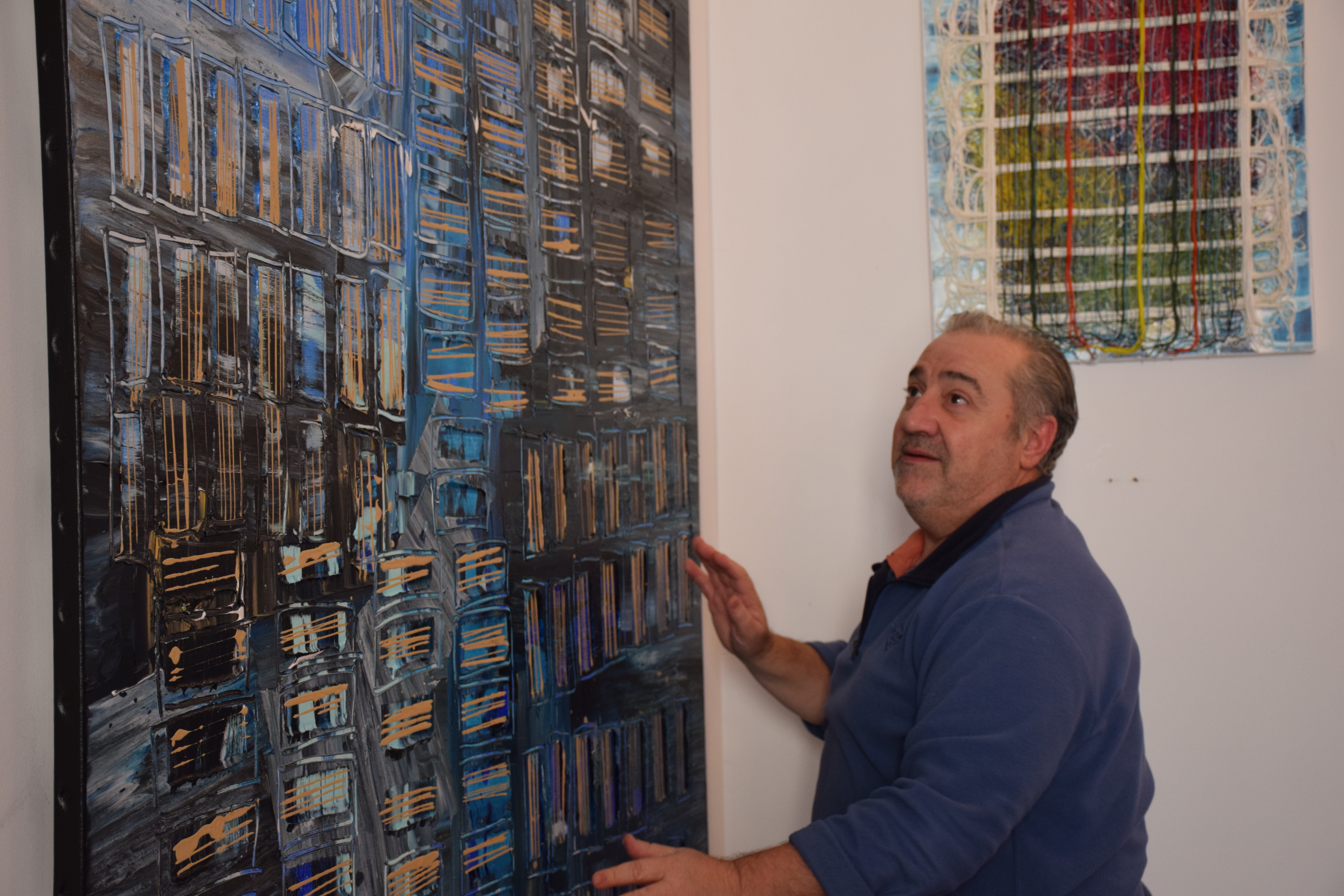 Colorful abstract painting detail