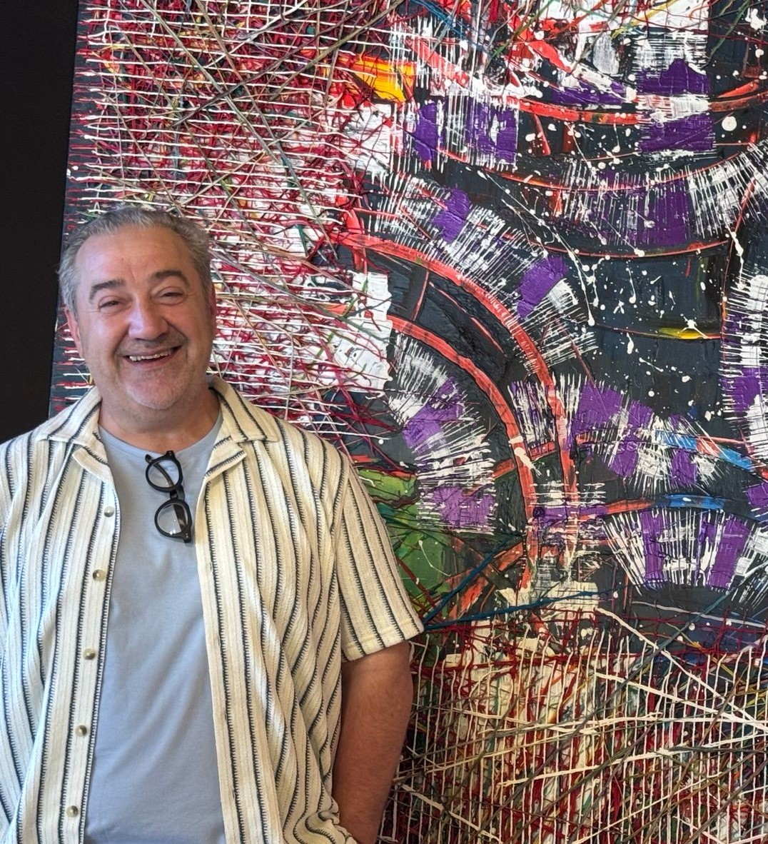 Portrait of Marc Bertin in his studio